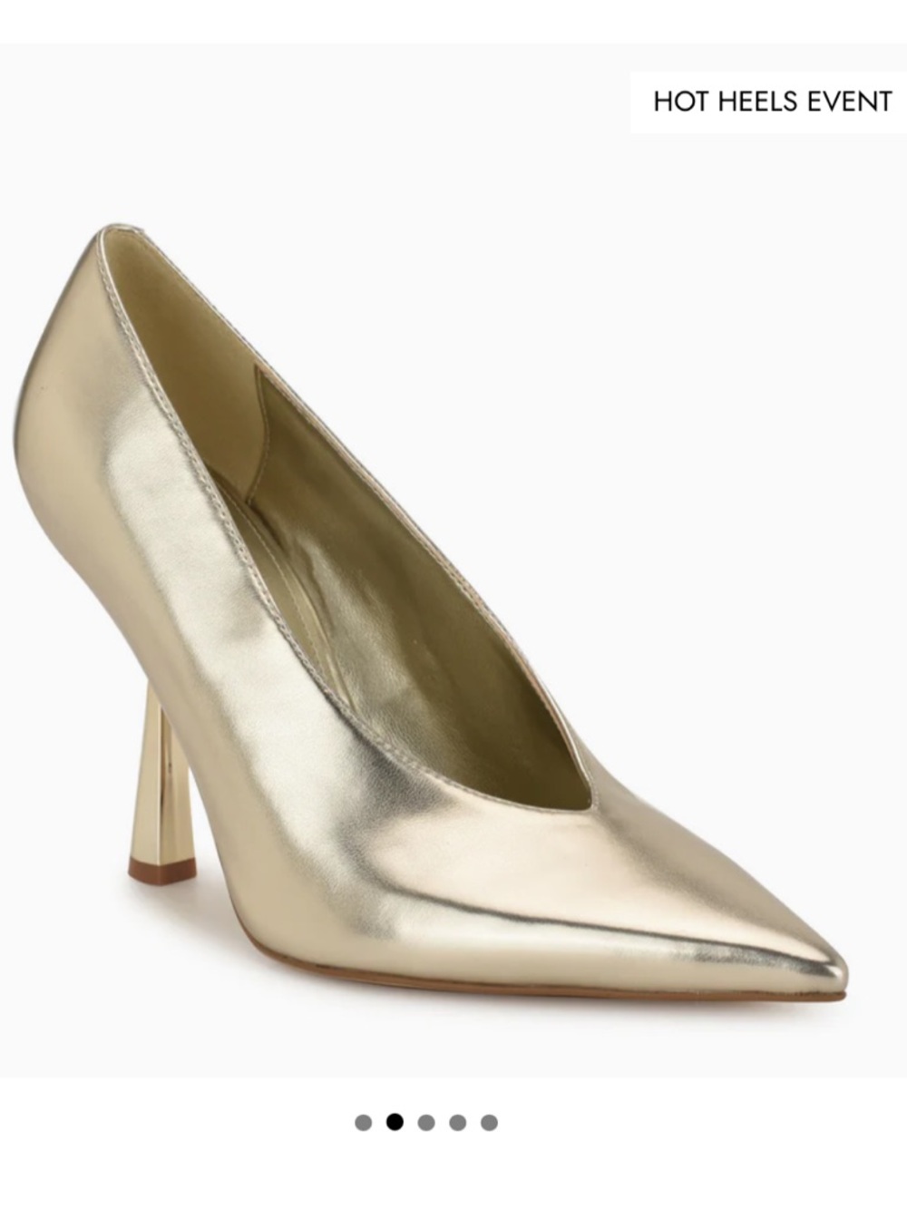 NWB Nine West Korela pump in Gold Metallic size 10